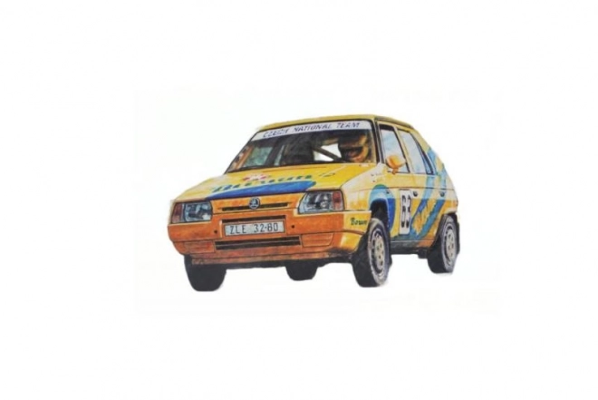 Modello da costruzione Škoda Favorit Rallye 96 scala 1:28