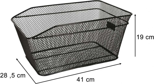 Cestino metallico per bicicletta nero 25kg