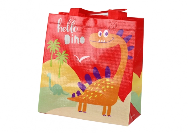 Borsa regalo dinosauro rossa