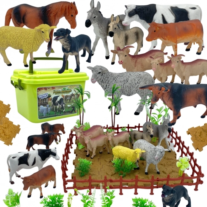 Set di Figurine Fattoria con Valigetta