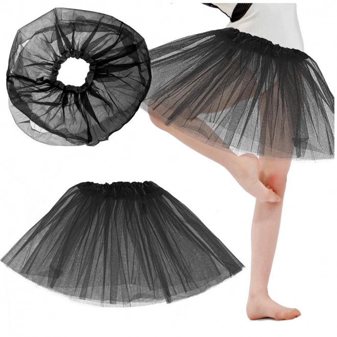 Gonna Tutu in Tulle per Costume di Carnevale Rosa – nero