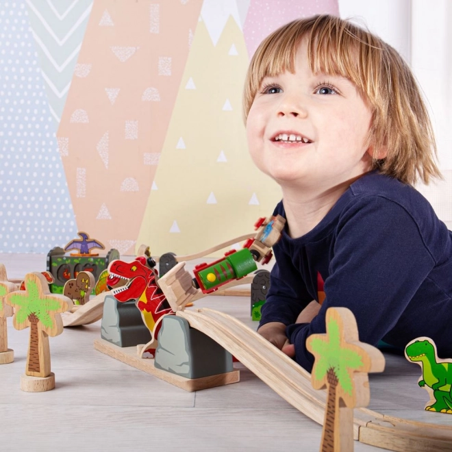 Ponte con T-Rex di Bigjigs Rail