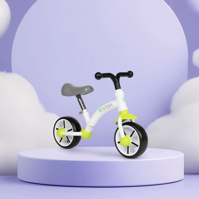 Bici senza pedali per bambini verde con ruote in EVA