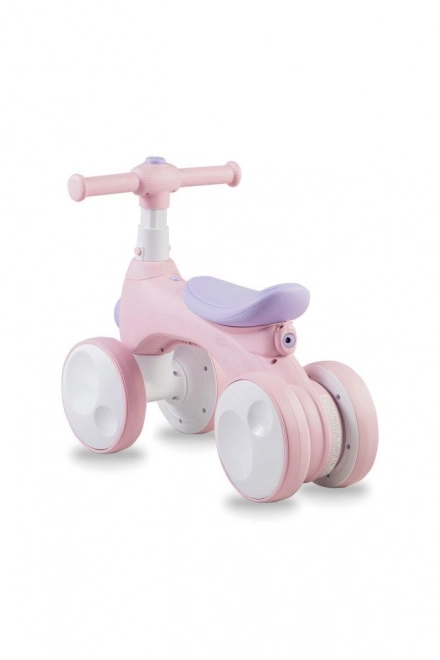 Bicicletta a spinta per bambini con bolle rosa