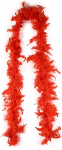 Boa di piume rosse 2m