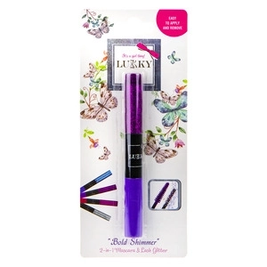 Lukky 2-in-1 mascara e glitter per ciglia viola