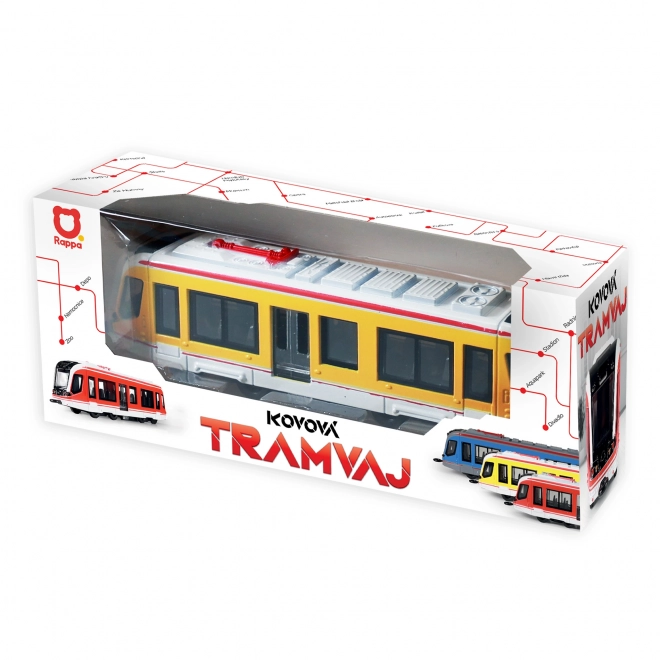 Tram Gialla in Metallo 20 cm