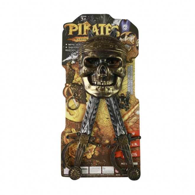 Set pirata con maschera e due spade