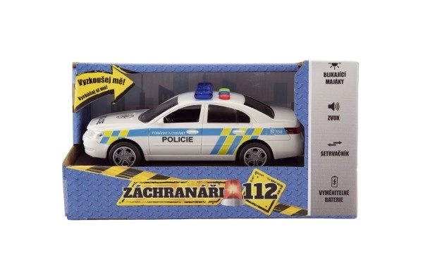 Auto della Polizia in Plastica 15cm con Suono e Luci