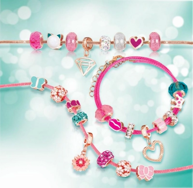 Set per la creazione di braccialetti rosa