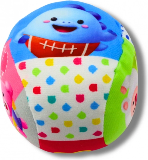Palla morbida colorata con sonaglio per bambini 9 cm