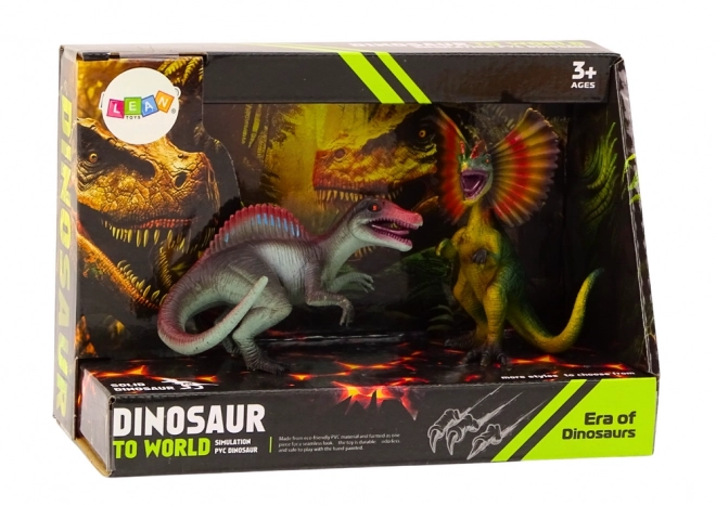 Set Spinosauro e Dilophosaurus - Figurine realistiche dinosauro