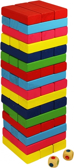 Torre di legno colorata per bambini