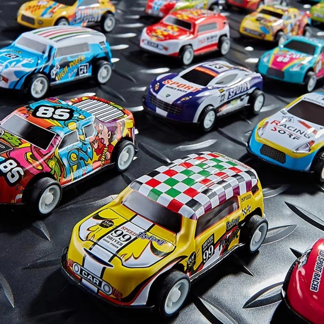Set di 50 macchinine da corsa Woopie in scatola