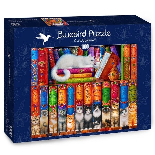 Puzzle Gatti nella Biblioteca 1000 Pezzi