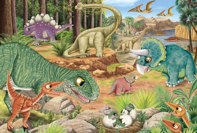 Puzzle Schmidt Dinosauri 3x24 pezzi