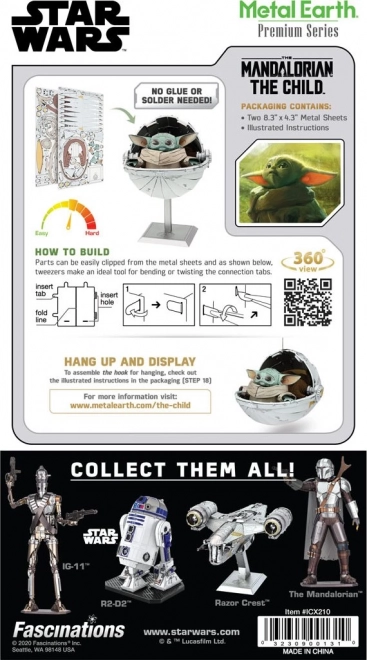 Metal Earth 3D puzzle Star Wars Mandalorian: Il Bambino