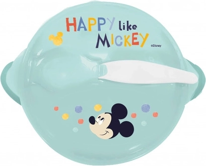 Ciotola Antiscivolo con Ventosa e Coperchio Mickey