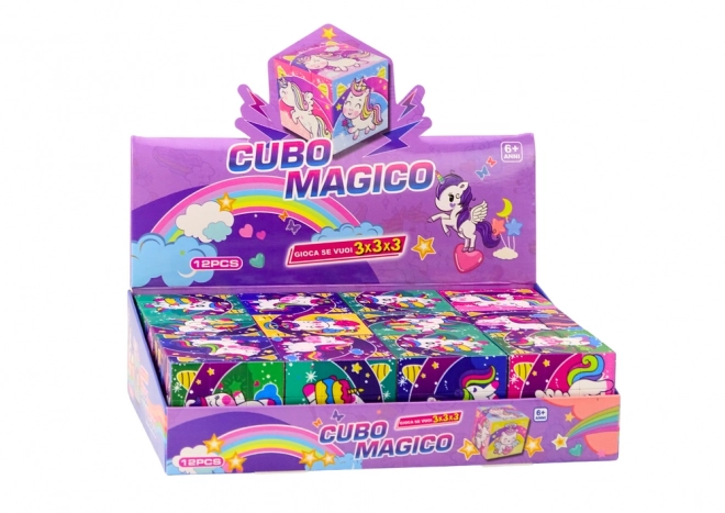 Cubo Magico Educativo Unicorni Puzzle Gioco Logico