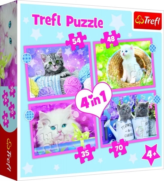 Puzzle 4 in 1 Gattini Divertenti