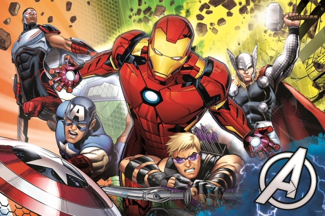 Puzzle doppio AVENGERS super maxi 24 pezzi