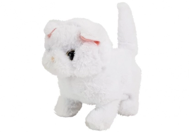 Gatto persiano bianco interattivo cammina con la coda a batteria