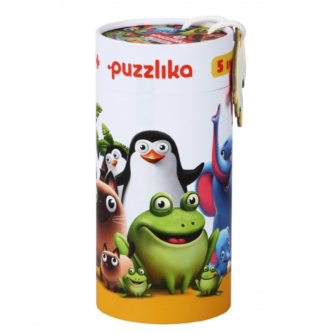 Animali con cuccioli Puzzle 5 in 1