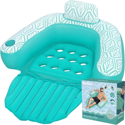 Bestway poltrona gonfiabile per acqua Deluxe Comfort Plush 145 × 120 cm