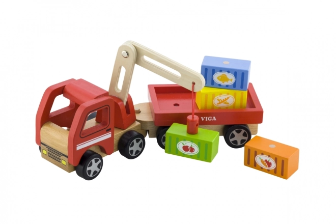Camion gru in legno