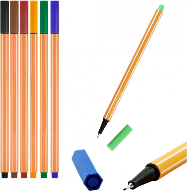 Set di liner colorati LEAN, larghezza 0,4mm, 6 pezzi