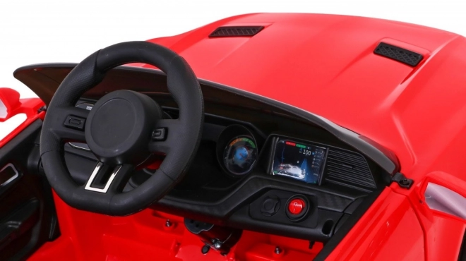 GT Auto sportivo a batteria per bambini Rosso + telecomando + avviamento lento + portabagagli + MP3 LED