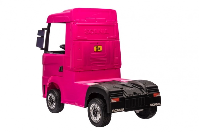 Auto elettrico Scania rosa 4x4