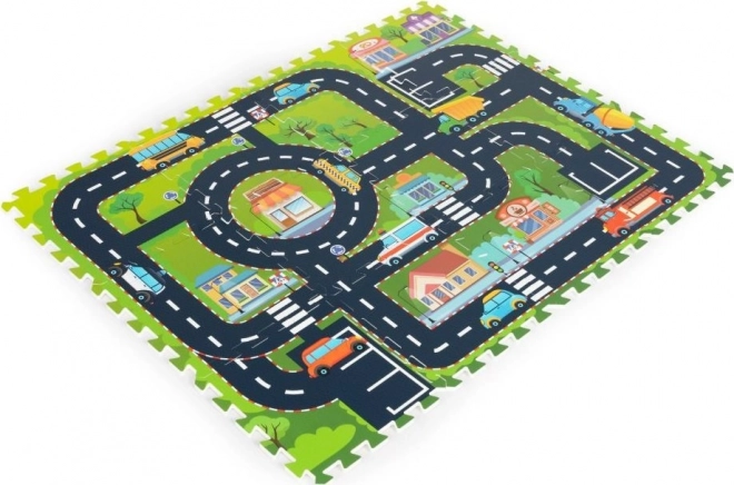 Tappeto puzzle per bambini strade della città