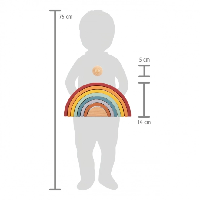 Giocattolo in legno arcobaleno a safari