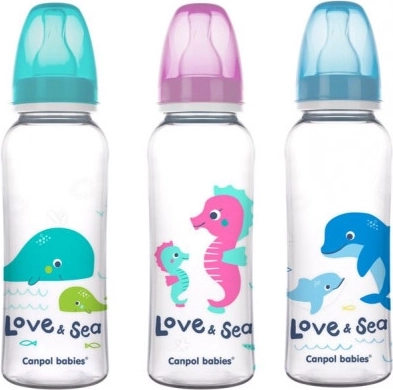Canpol babies biberon con stampa Love & Sea – 250 ml