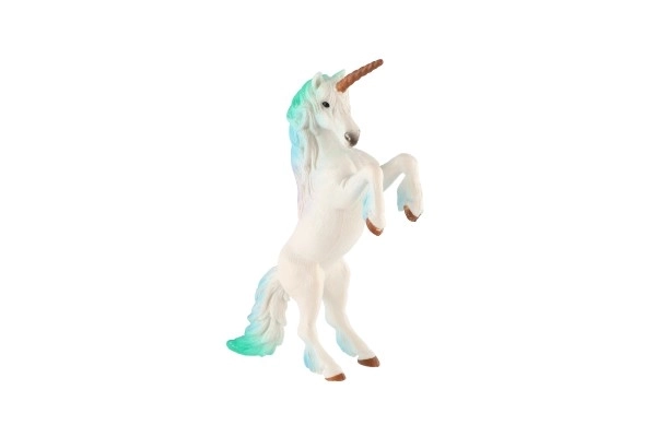 Unicorno Bianco-Blu Zooted in Plastica 18cm in Sacchetto