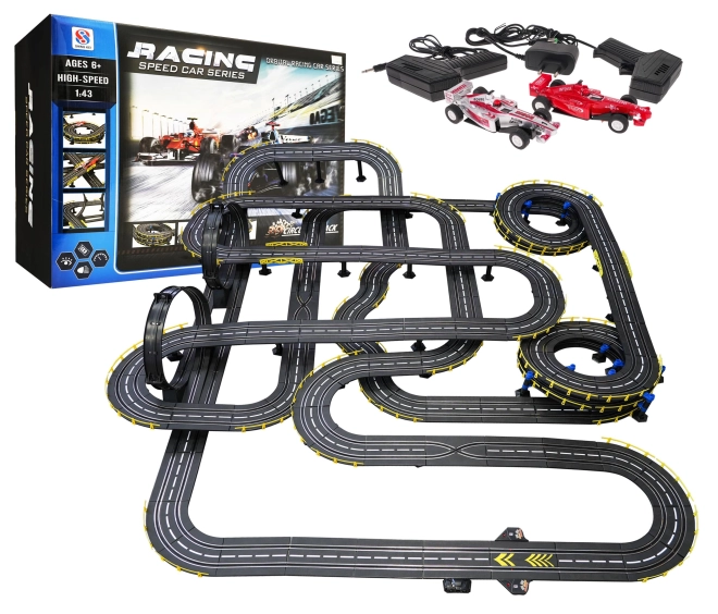 Mega pista delle corse con anello folle 1:43