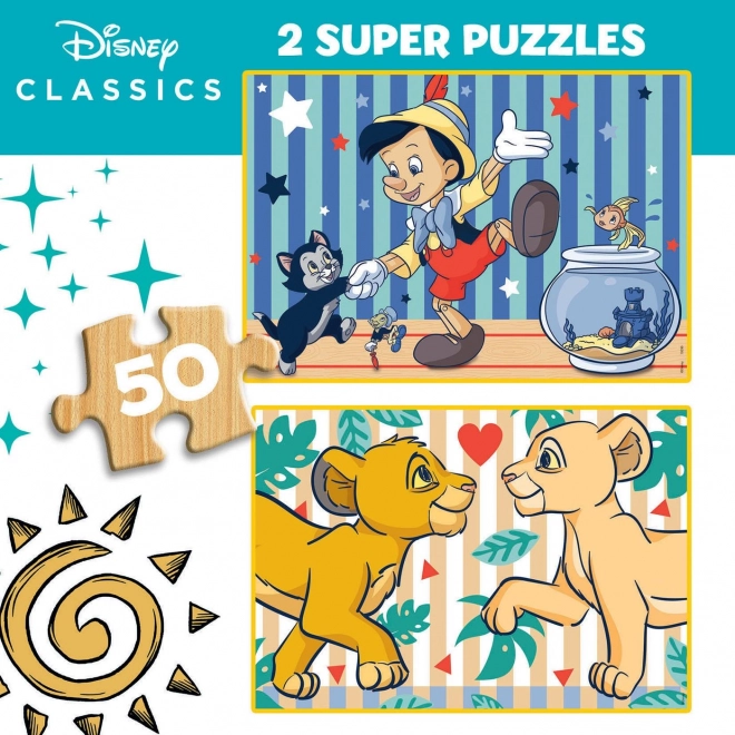 Puzzle in legno classico Disney