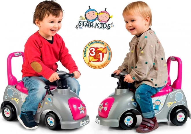 Odrážedlo 3 in 1 Star Kids Rosa