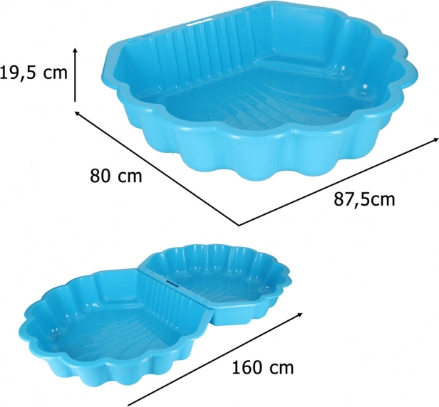 Piscina e sabbiera Muschelka Twins 2 in 1 blu