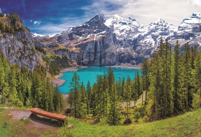 Puzzle Lago Oeschinen Alpi Svizzere 1500 pezzi