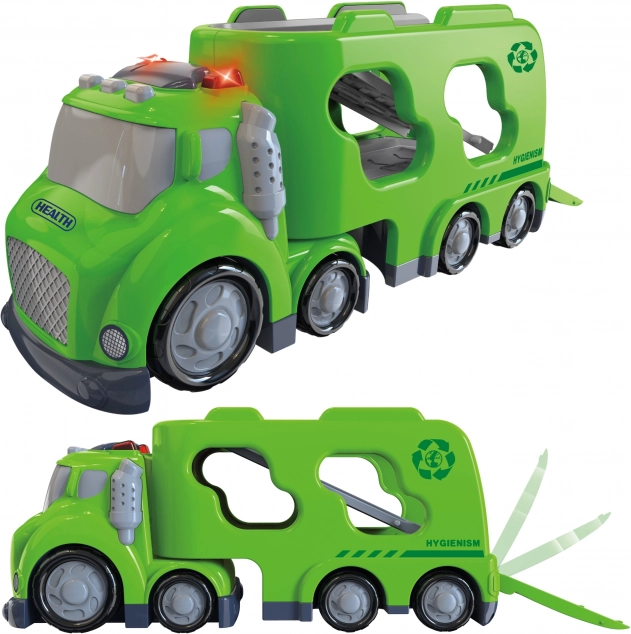 Woopie servizio carro attrezzi verde City Truck con effetti sonori e luminosi