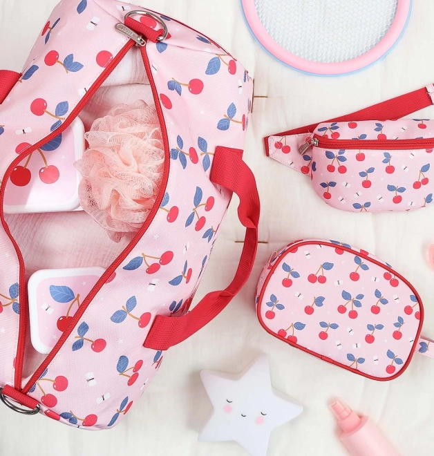 A Little Lovely Company - borsa da viaggio per bambini con motivo ciliegia