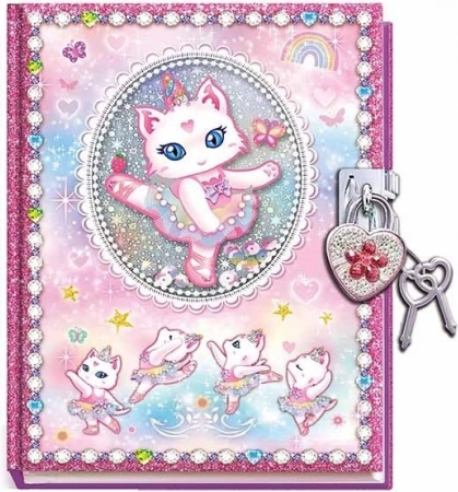 Diario con lucchetto con gattina