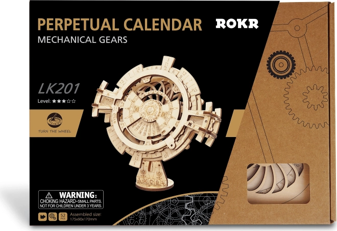 Calendario da Tavolo Meccanico in Legno RoboTime 3D