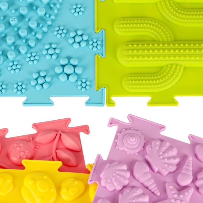 Tappetini puzzle sensoriali in schiuma Montessori per il massaggio dei piedi