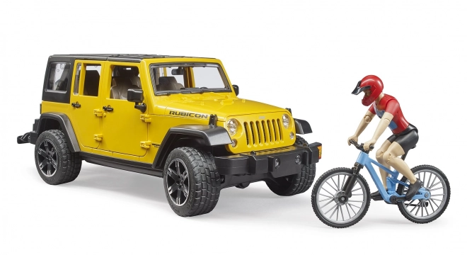 Jeep Wrangler Rubicon con Ciclista e Bici