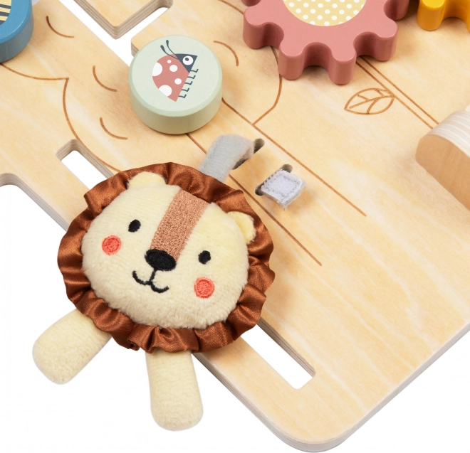 Tooky Toy Grande Tabellone in Legno Manipolativo Casa - Centro Attività