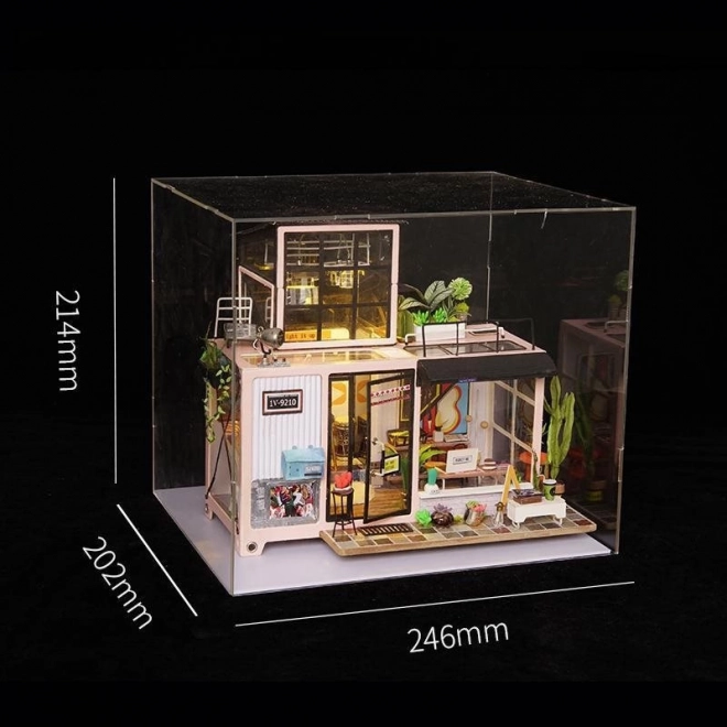 Rolife casa in miniatura fai da te: studio musicale di Kevin con luci LED