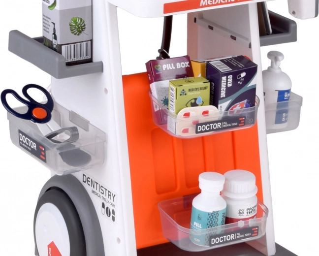 Carrello mobile con scomparti portaoggetti